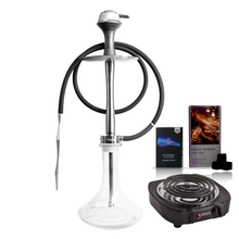 画像をギャラリービューアに読み込む, deeep 禅(ZEN)STARTER SET シーシャ本体 電気コンロ+ココナッツ炭+フレーバー