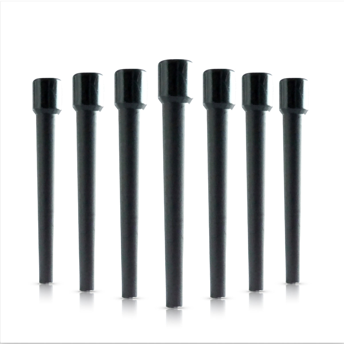 [deeep] All Black Disposable Shisha Mouthpieces for Commercial Use, Pack of 50, for Shisha Shops, Black, L, No. 6, 8.8cm 