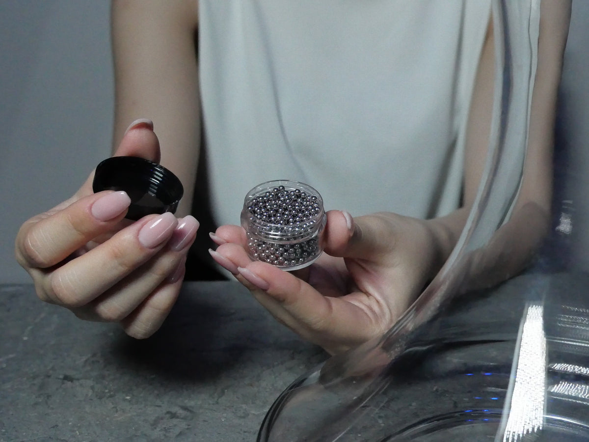 deeep 【研】KEN シーシャ お掃除 ブラシ 8点セット ガラスの水垢落とし ワイヤーフレキシブルブラシ 3mmクリーンボール600個付き 収納バッグ チューブブラシ ブラック