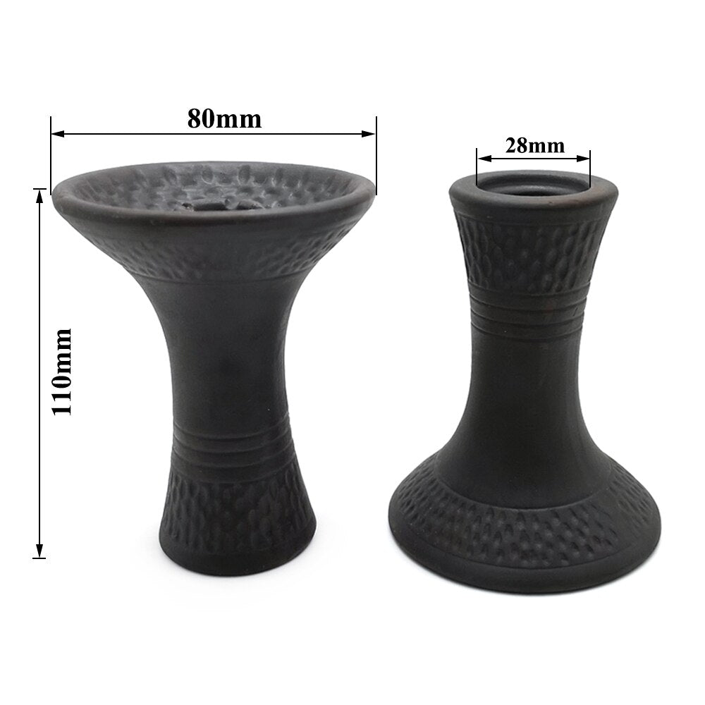 Ceramic bowl (clay top/hagar) Shisha (container for flavor)