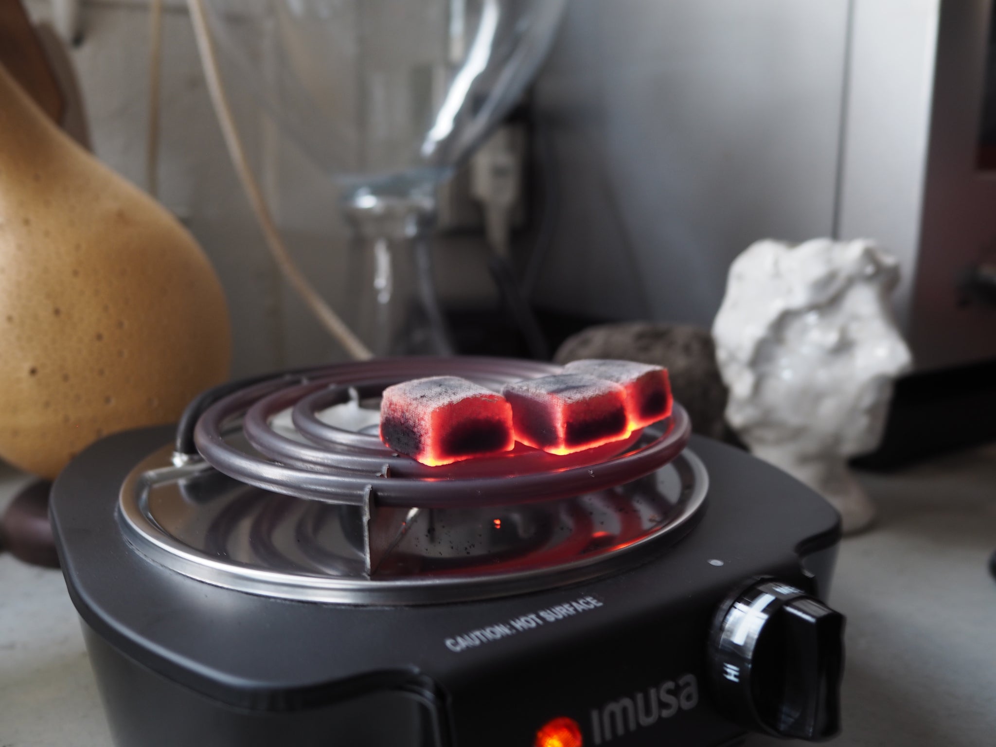 IMUSA シーシャ専用 チャコールバーナー 3段階調節可能 1100W GAU